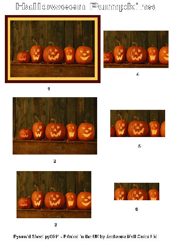 Pyramid Sheet - Halloween Pumpkins 3D Card Art Photo Pyramid 