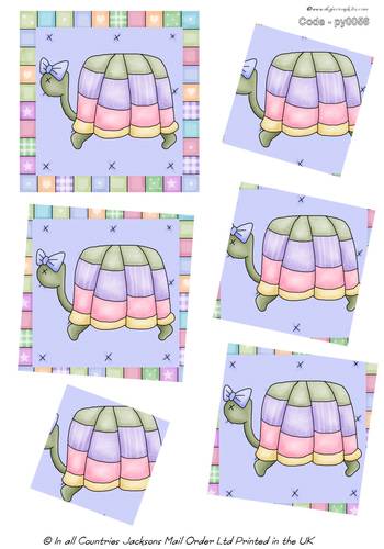 Large Twisted  Pyramid - Turtle Time 3d Card Art RRP 75p