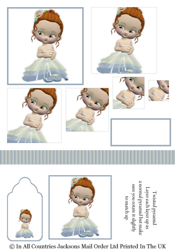 Twisted Pyramid - Little Ballerina 3d Card Art RRP 75p