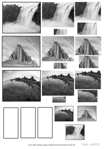 Multi Pyramid Sheet - Photo Nouveux Scenic 3D Card Art RRP 75p