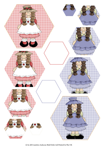 Multi Hexagon Pyramid Sheet - My Special Girl 3d Card Art RRP 75p