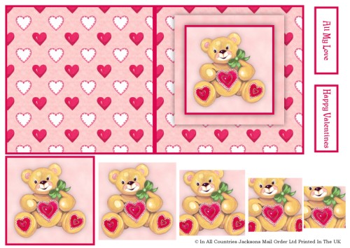 Card Front With Pyramid - Teddy 3d Card Art RRP 75p