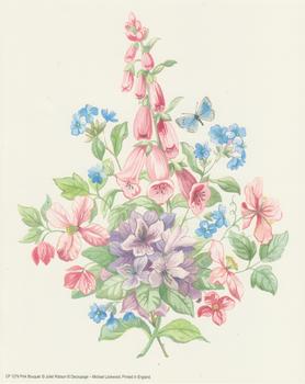 Pink Bouquet By Juliet Robson - 10x8 Print . *