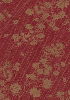 Autumn Leaves on Dark Red Background 250GSM JMO *