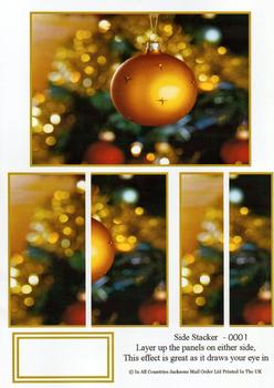 Beautiful Gold Bauble with Christmas Tree Branches - Side Stacker Sheet . -Jacksons mail Order