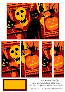 Halloween Side Stacker sheet - Cat & Pumpkin . FANTASTIC OFFER!!!