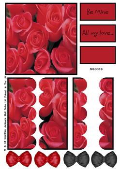 Red Rose Valentines Side Stacker Sheet qq FANTASTIC OFFER!!