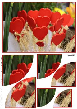 Valentine Hearts Corner Side Stacker Sheet . FANTASTIC OFFER!!