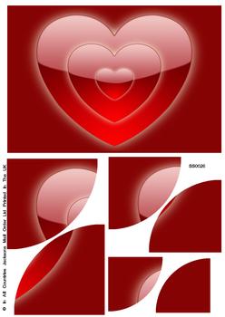 Valentine Large Heart Corner Stacker Sheet . FANTASTIC OFFER!!