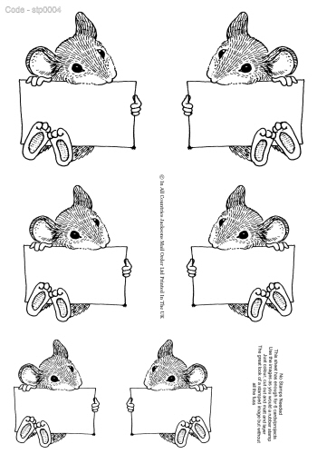 No Stamping Required - Mr Mouse 3d Card Art RRP 75p