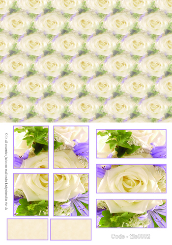 Large Tile Sheets - Floral 2 3d Card Art RRP 75p