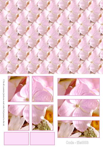 Large Tile Sheets - Floral 3 3d Card Art RRP 75p