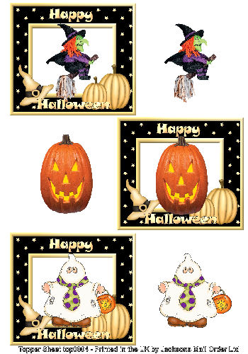 Topper Sheet - Halloween 1 3D Card Art Topper Sheets