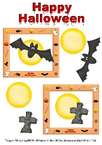 Topper Sheet - Halloween 2 3D Card Art Topper Sheets