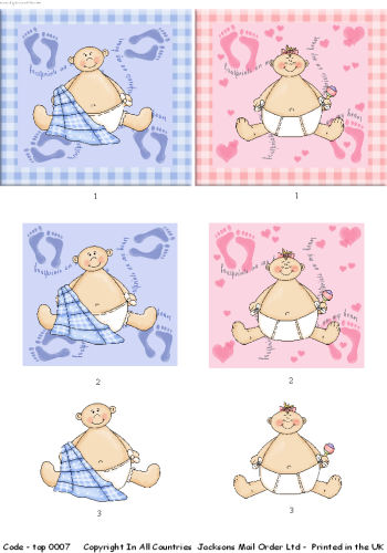 Large Topper - Baby 3d Card Art RRP 75p