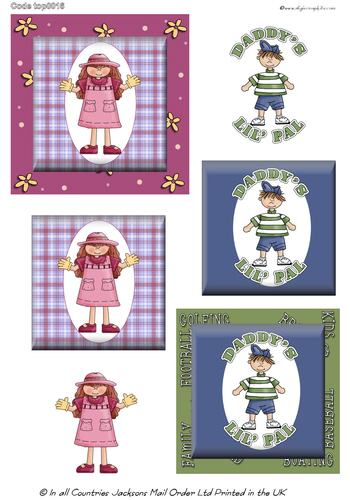 Large Topper - Children 3D Card Art RRP 75p