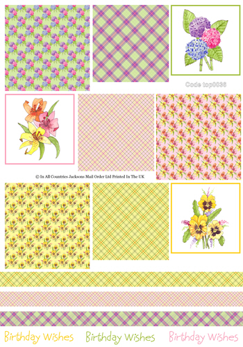 Tri Topper Sheet - Birthday 4 3D Card Art RRP 75p