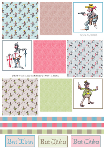 Tri Topper Sheet - Birthday 6 3D Card Art RRP 75p