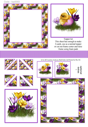 Multi Topper Sheet - Easter 3d Card Art RRP 75p