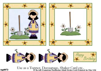 Gardening Birthday Wishes Topper Sheet . FANTASTIC OFFER!!!