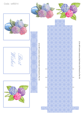 Waterfall Sheet - Birthday Flowers 3D Card Art RRP 85p