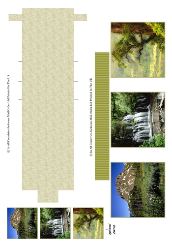 Waterfall Sheet - Landscapes 3D Card Art RRP 85p